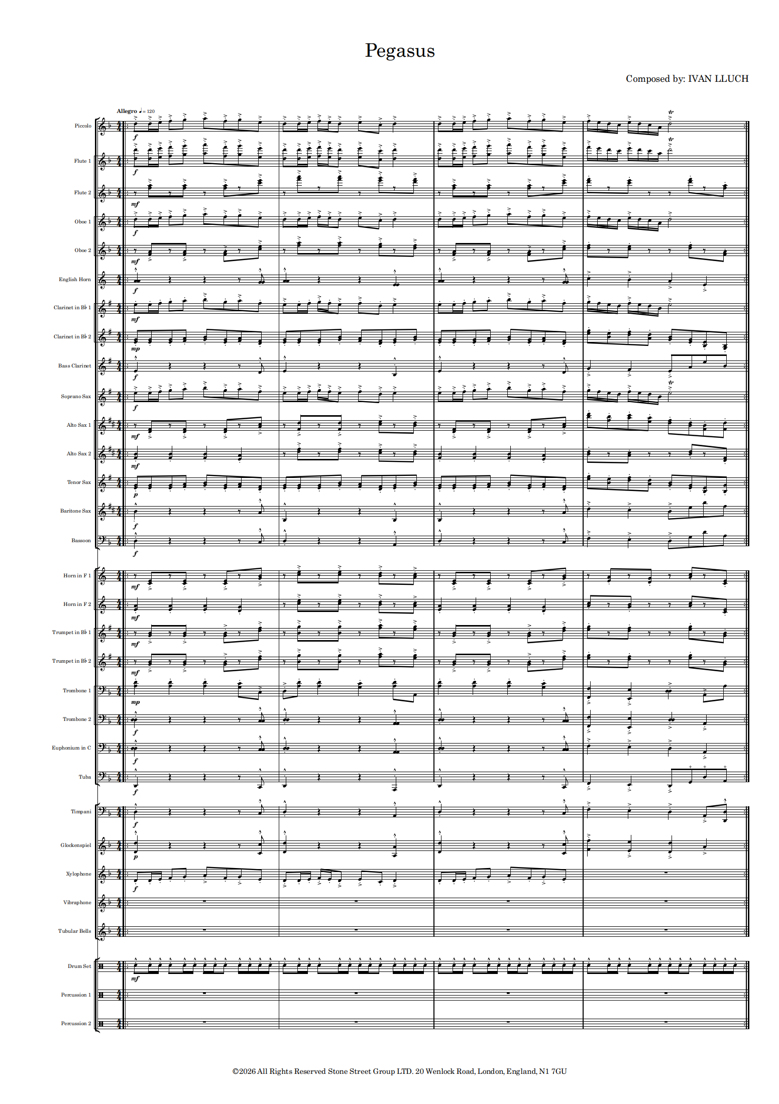 Pegasus- Score ONLY