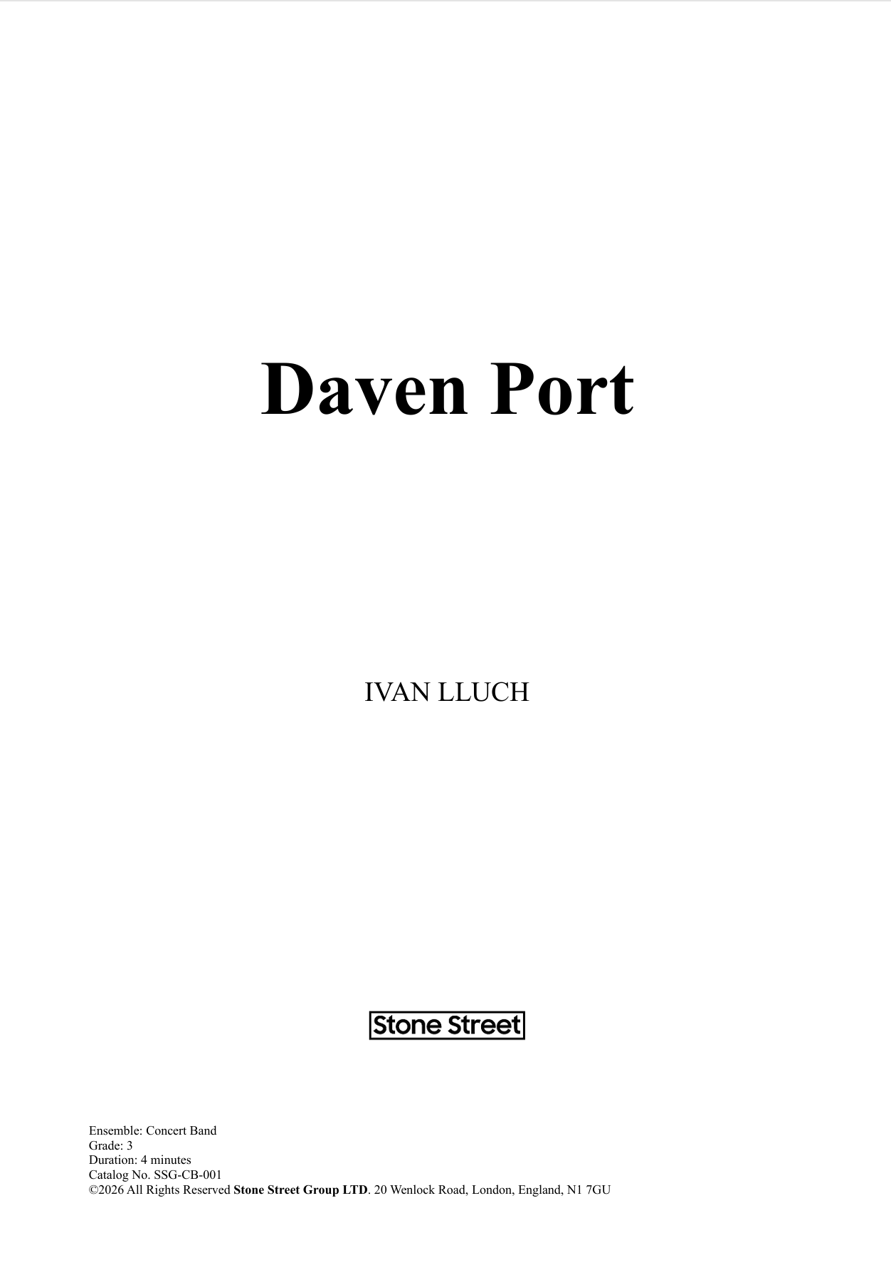 Daven Port - Score ONLY