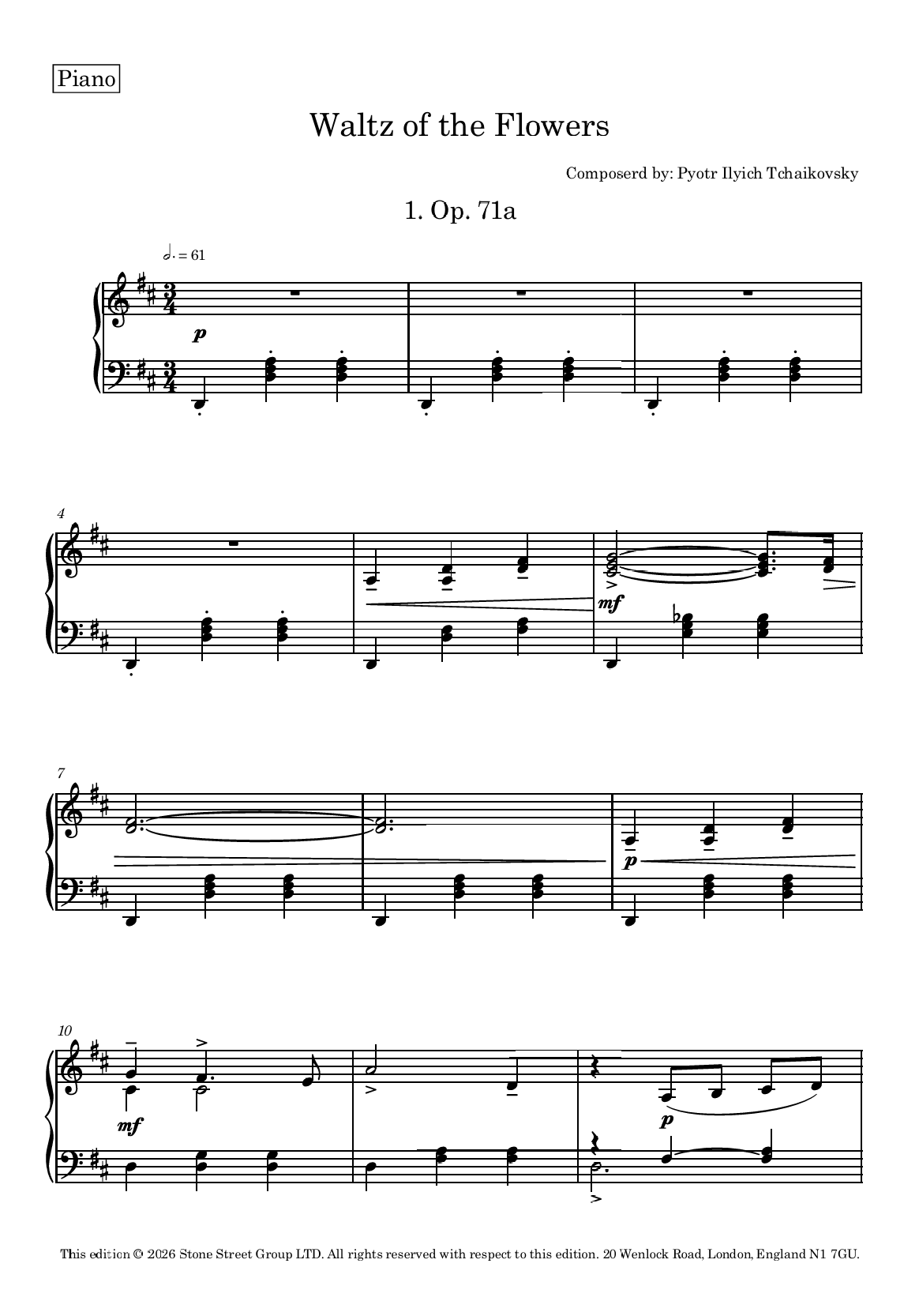 Waltz of the Flowers, Op. 71a
